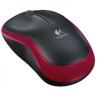 Mouse logitech wireless m185 optico rojo  2.4ghz