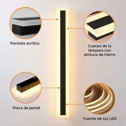 Aplique pared exterior25w 115cm aplique exterior largoaplique de diseño impermeables ip65blanco natural 4000kac220v aplique de e