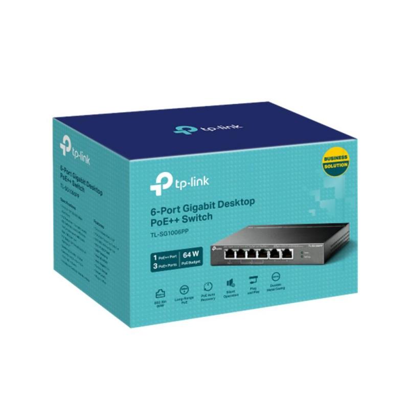 Switch tp - link tl - sg1006pp 6 puertos