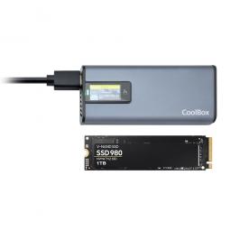 Mini carcasa disco duro ssd coolbox coo - mcm - m2f m.2 nvme y sata usb3.2 gen2