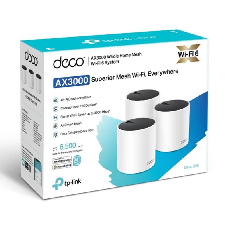 Wifi mesh tp - link deco x55 ax3000 pack 3 unidades