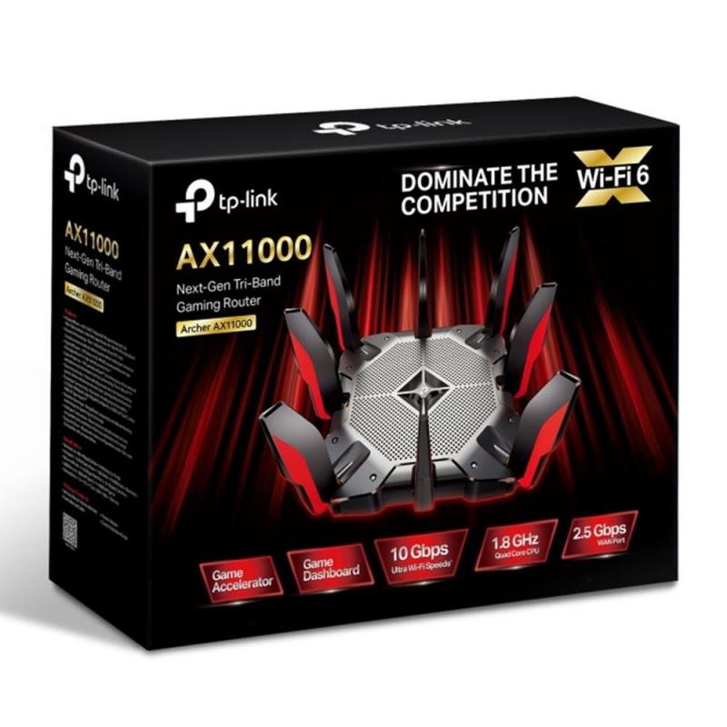 Router wifi gaming tp - link archer ax11000 tri - band