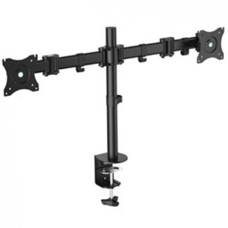 Soporte doble pantalla equip 13pulgadas -  27pulgadas inclinable giratorio 360º max 8 kg vesa max 100x100