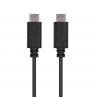 Cable nanocable  usb 2.0 3a - tipo usb - c - m - usb - c - m - negro - 1.0m