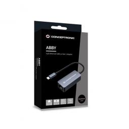 Adaptador usb tipo c a rj45 conceptronic macho - hembra