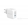 Cargador de pared conceptronic althea17w 67w + cable usb tipo c blanco