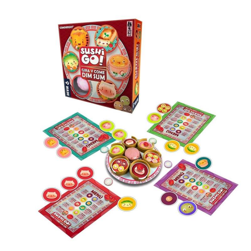 Juego de mesa sushi go gira y come dim sum