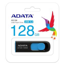 Memoria usb 3.2 adata uv128 128gb negro - azul