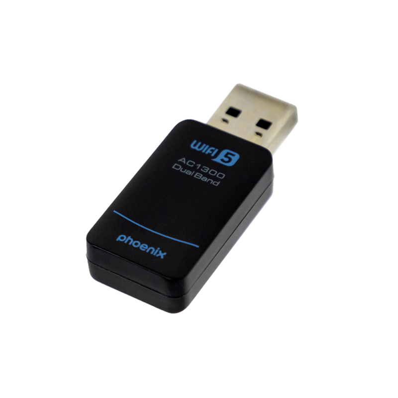 Phoenix nano adaptador usb receptor red inalámbrico 1300mbps dual band