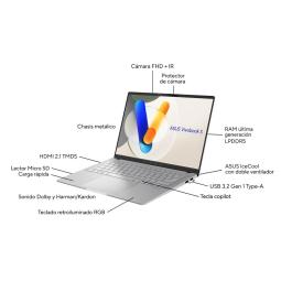 Asus vivobook oled m5406na - qd082w amd ryzen 5 7535hs 14pulgadas 16gb ssd512gb w11