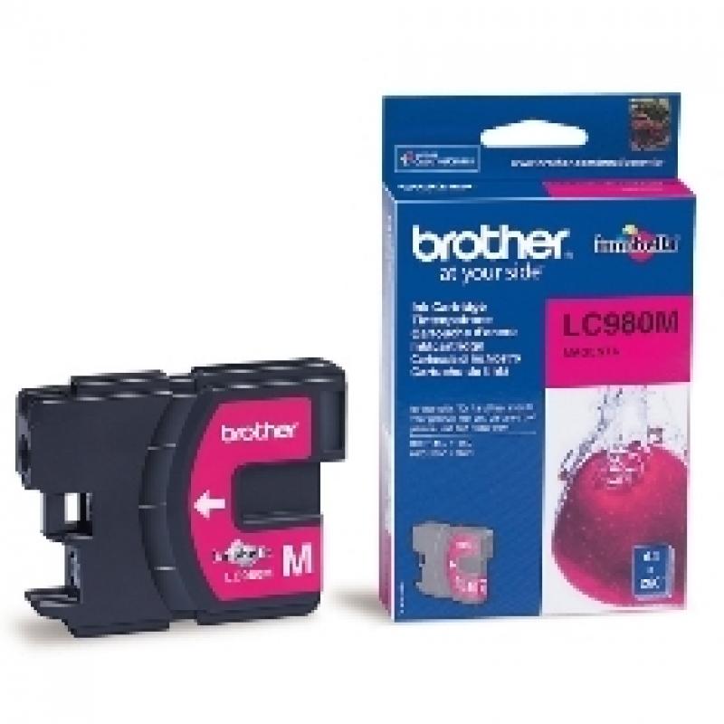Cartucho tinta brother lc980m magenta 400 paginas dcp - 195c -  dcp - 375cw -  mfc - 250c -  mfc - 255cw -  mfc - 290c - Imagen 