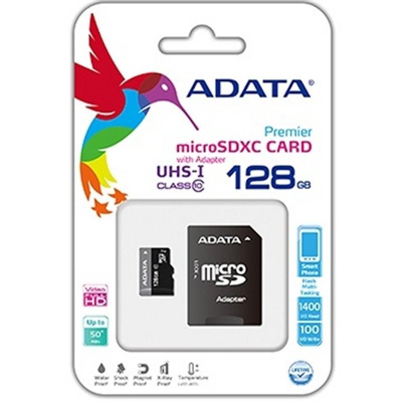 Tarjeta micro sd adata 128gb cl10 + adaptador sd