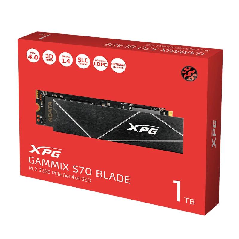 Disco duro interno solido ssd adata xpg gammix s70 blade 1tb pcie 4.0 nvme