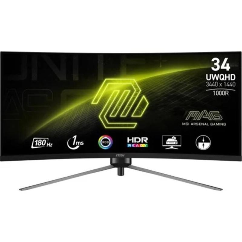 Monitor curvo gaming msi mag345cqr 34pulgadas uwdqhd 180hz