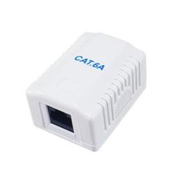 Roseta de superficie equip cat 6a 1 puerto hembra rj45