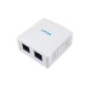 Roseta de superficie equip cat 6a 2 puertos hembras rj45