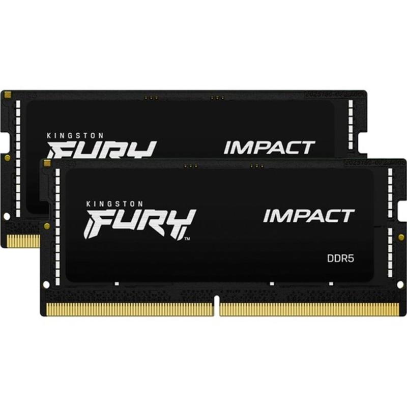 Memoria ram ddr5 32gb 2x16gb kingston - sodimm - 6400 mhz - pc5 - 51200 - fury impact - cl38 - 1.35v