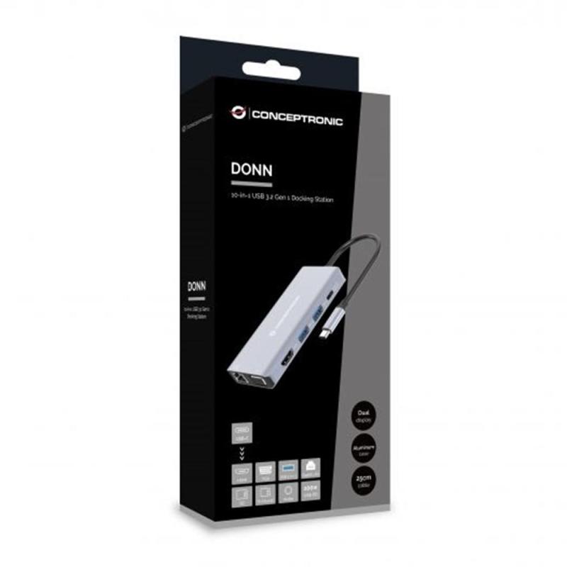 Docking station conceptronic usb tipo c 10 en 1