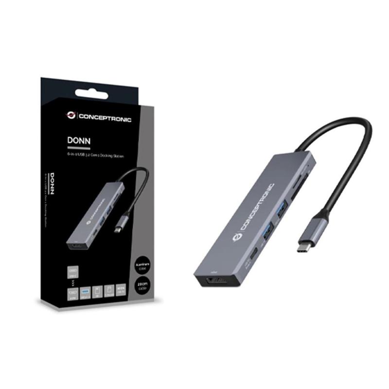 Docking station conceptronic usb tipo c 6 en 1