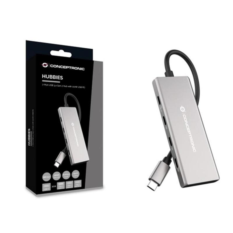 Hub usb tipo c conceptronic hubbies17g 7 puertos