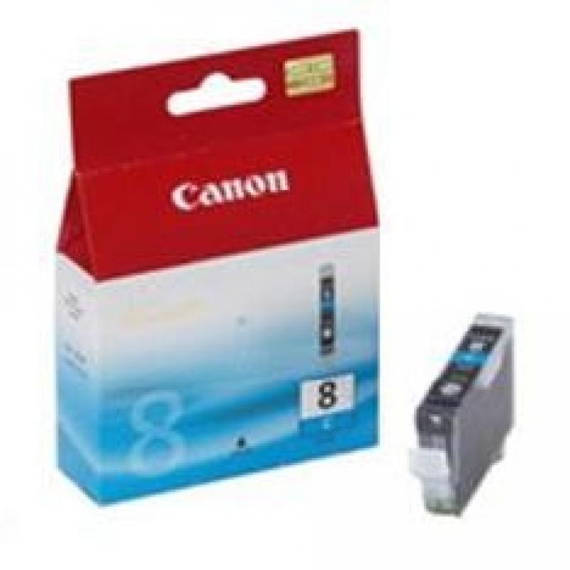 Cartucho tinta canon cli8c cian pixma 8ml 4200 -  5200 -  6600 -  mp500 -  800 - Imagen 1