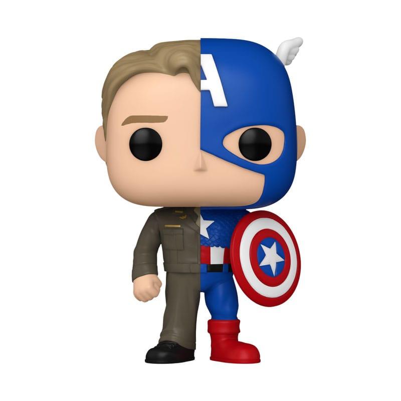 Funko pop marvel split steve rogers - capitán américa