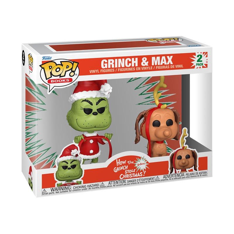 Pack de 2 figuras funko pop books htgsc - grinch & max