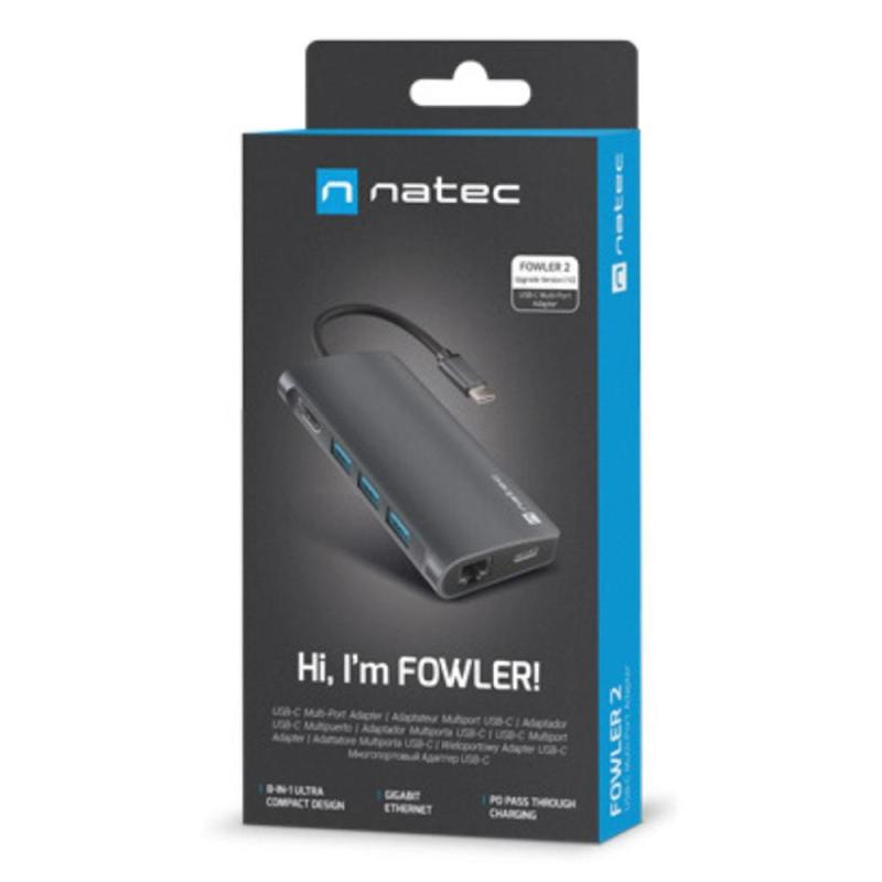 Docking station natec usb tipo c 8 en 1