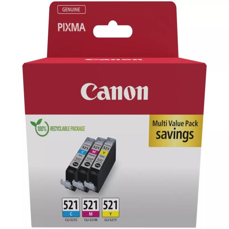 Multipack canon cli 521 pixma 3600 - 4600 - 4700 - mp540 - 550 - 560 - 620 - 630 - 640 - 980 - mx860 - 870 blister