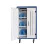 Armario rack de seguridad phask montado con ruedas goma - 30 compart. para portatil - tablet y smartphone branco - azul