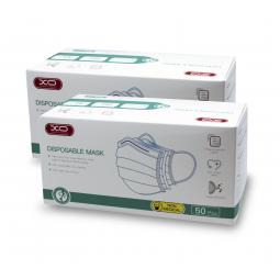Mascarilla higienica pack 2 cajas 50 unidades  total 100 unidades. triple capa. - Imagen 1
