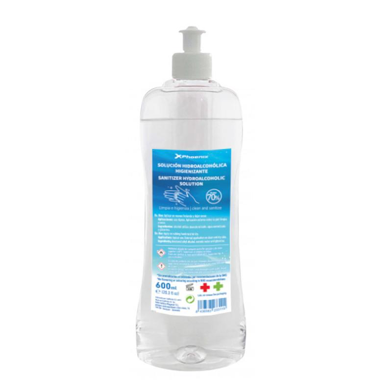 Solucion hidroalcoholica higienizante phoenix - limpia e higieniza - rapida evaporacion - tamaño 600 ml - - Imagen 1