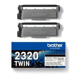 Pack toner brother tn2320twin negro 2uds