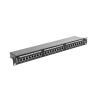 Patch panel lanberg 24 puertos 1u cat.6 sftp 19pulgadas rack negro