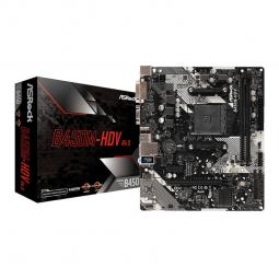 Placa base asrock amd am4 b450m hdv ddr4x2 32gb dvi - d hdmi micro atx - Imagen 1