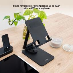 Soporte tooq plegable para tablet hasta 12.9pulgadas negro