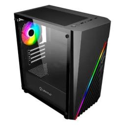 Caja ordenador gaming unykach mini glayze argb stripe - black micro atx