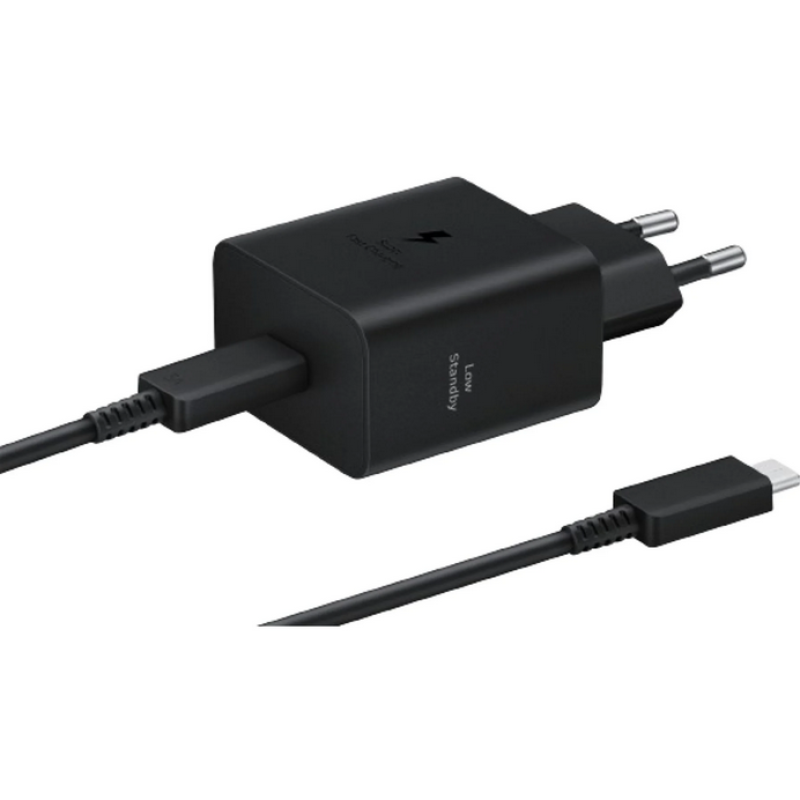 Cargador samsung usb - c 45w negro con cable ep - t4511xbegeu