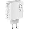 Cargador xiaomi hypercharge combo tipo a 120w con cable usb c 1m - color blanco