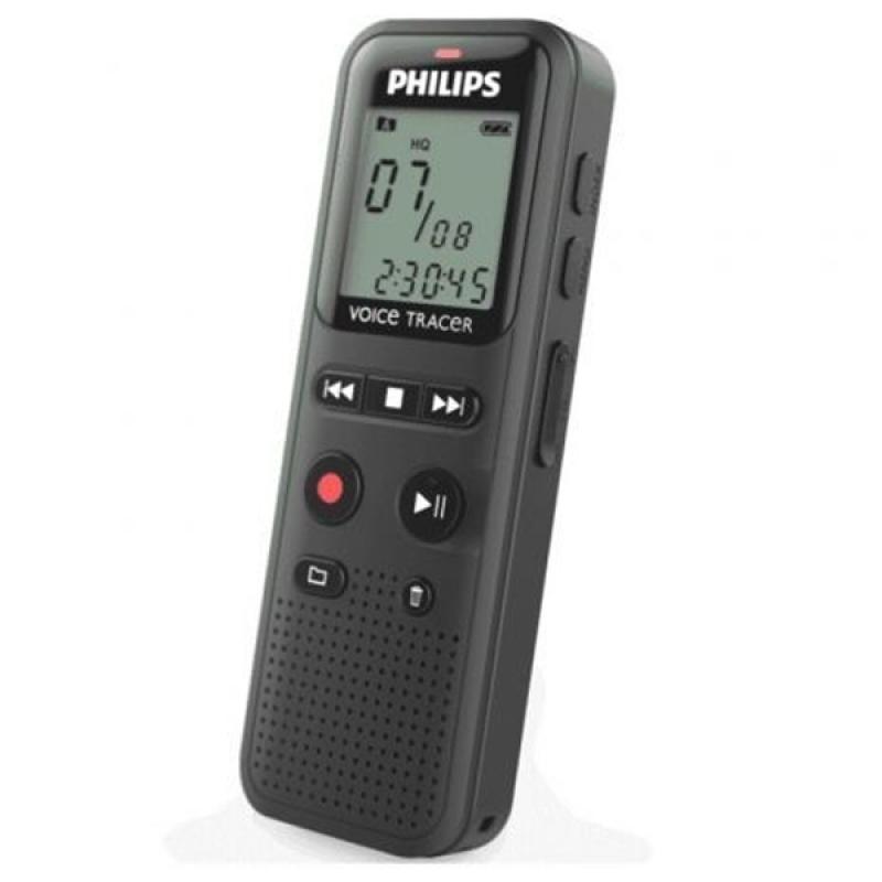Grabadora de voz philips dvt1160 voice tracer 8khz 8gb color negro