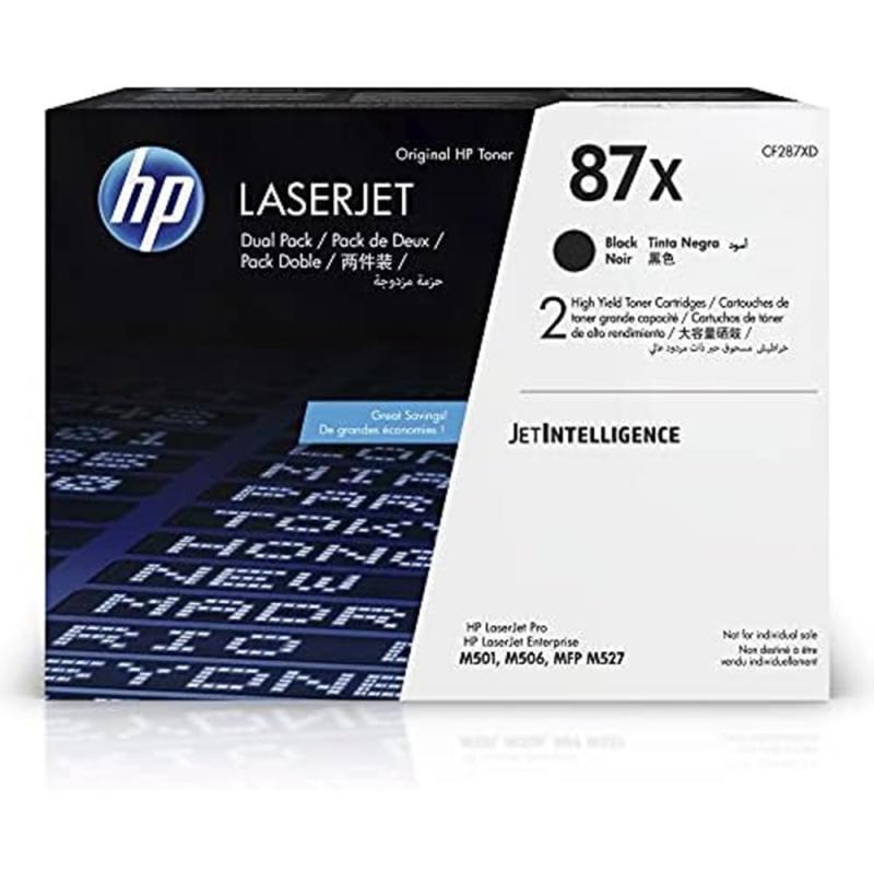 Toner hp laserjet enterprise 87x negro pack 2 unidades