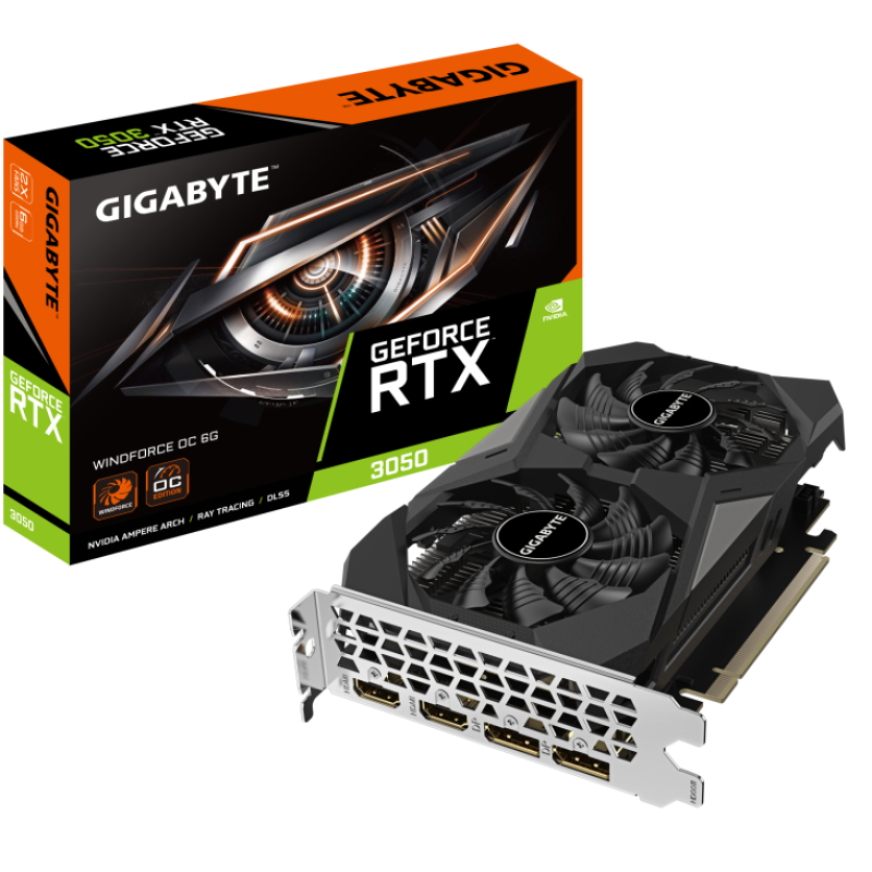 Tarjeta grafica gigabyte rtx 3050 windforce oc 6gb