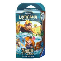 Juego de cartas disney lorcana tcg azurite sea starter decki nglés