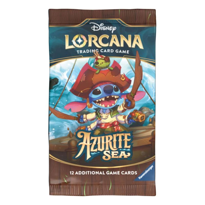 Juego de cartas disney lorcana tcg azurite sea caja de sobres expositor 24 unidades inglés