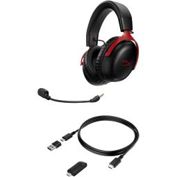 Auriculares gaming hyperx cloud iii inalambricos negro - rojo