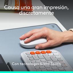 Raton inalambrico logitech pop mouse blanco