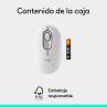 Raton inalambrico logitech pop mouse blanco