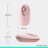 Raton inalambrico logitech pop mouse rosa