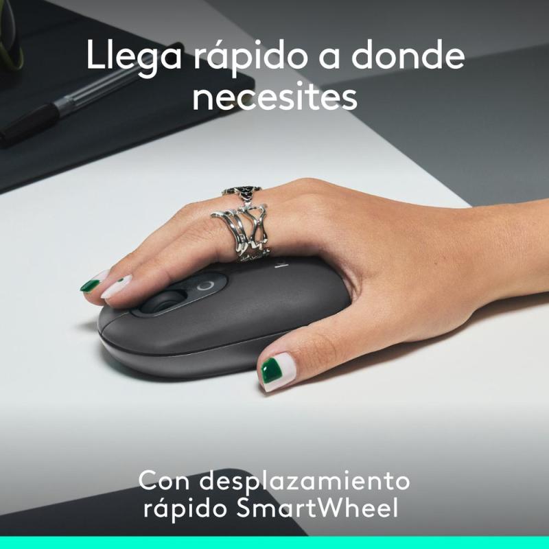 Raton inalambrico logitech pop mouse grafito