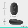 Raton inalambrico logitech pop mouse grafito